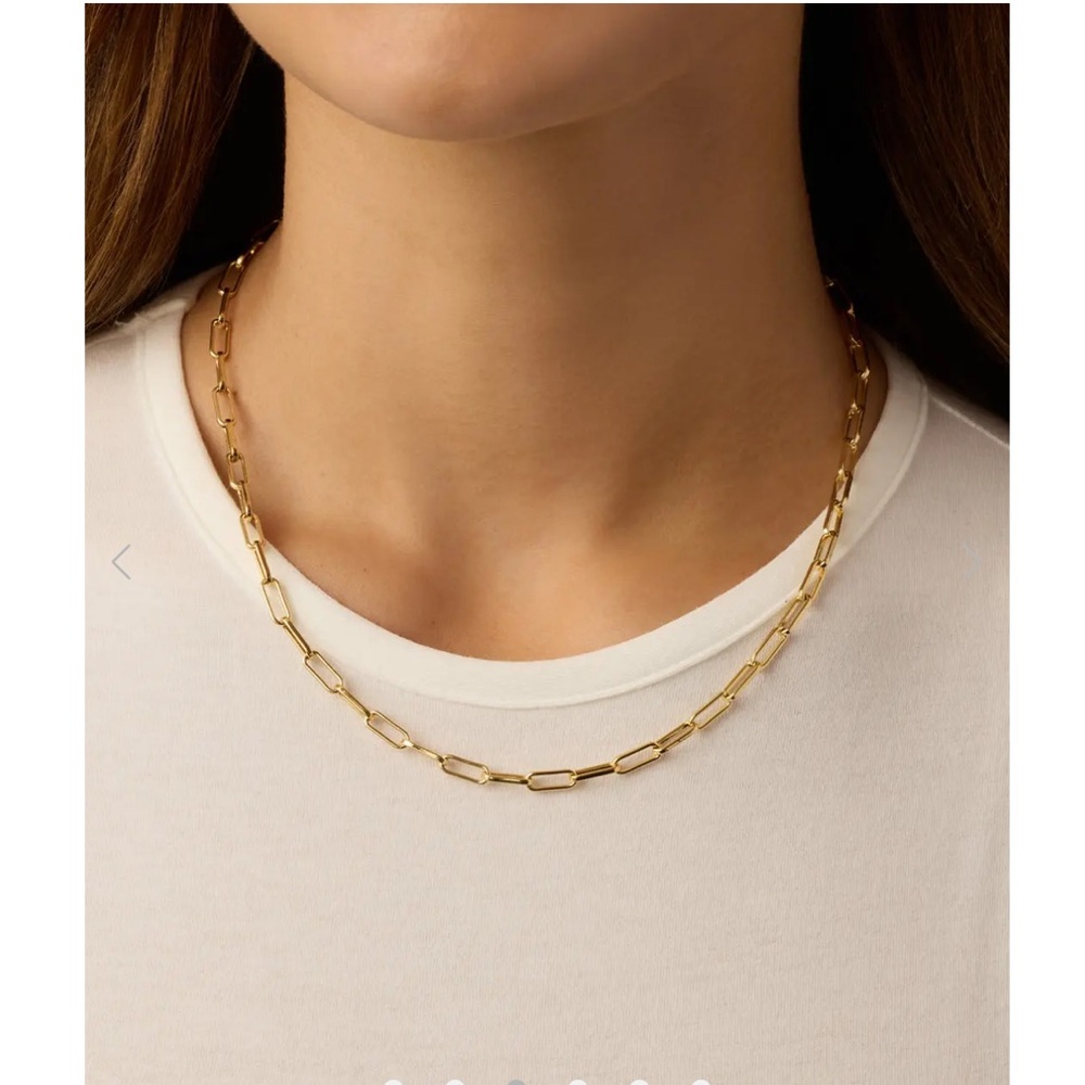 Gorjana Gold Paperclip Chain Parker Necklace